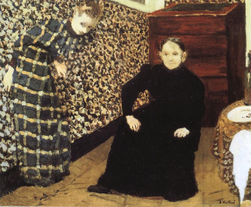 Edouard Vuillard The artist's mother and sister Norge oil painting art
